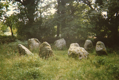A stone circle in the sun