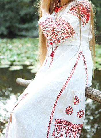 A traditional Slavic dress
