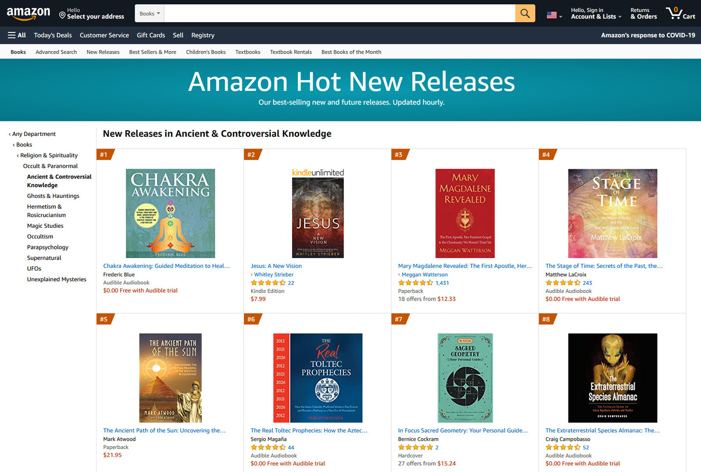 The Ancient Path of the Sun book in the Amazon Ancient and Controversial Knowledge bestseller list